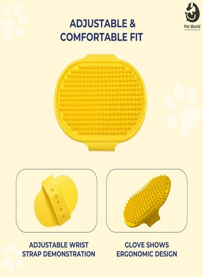 PET World Rubber Hand Glove| for Massage, Bath and Shampoo Dispenser for Dogs, Cats, Rabbit & Hamster | Daily Use Dog Comb Gloves | for Long Short Shedding Hairs| Easy Clean Bath - Image 5